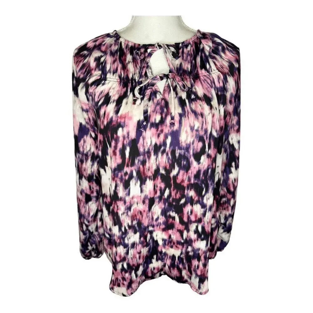Simply Vera‎ By Vera Wang Women’s Medium Abstract Print Blouse